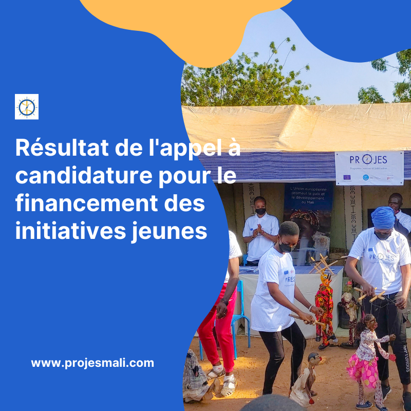 Liste définitive des 77 projets retenus dans le cadre de l’appui du PROJES en faveur des initiatives des jeunes du centre du Mali